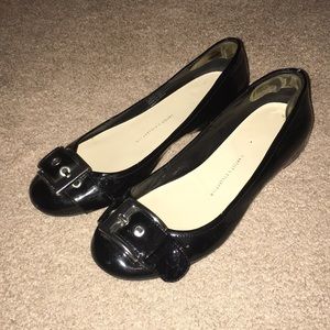 Franco Sarto Black Ballet Flats w/ Buckle, Size 8